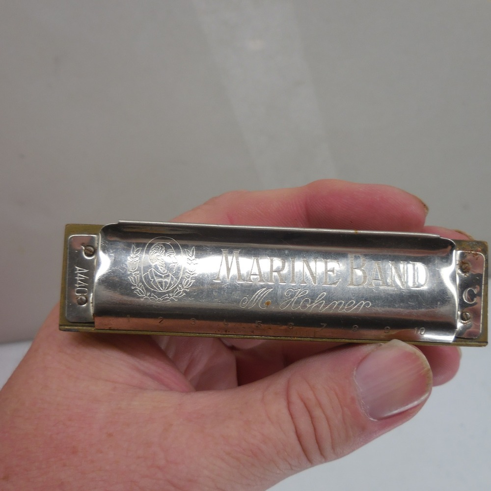 Vintage Hohner Marine Band Harmonica Key of C 10 Hole Diatonic Made in Germany